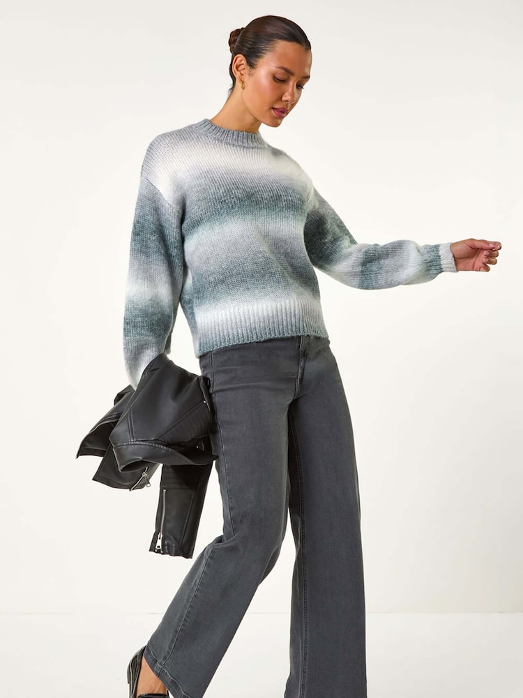 Roman Grey Spacedye Soft Crew Jumper - Image 2 of 5
