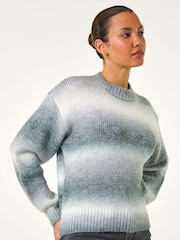 Roman Grey Spacedye Soft Crew Jumper - Image 4 of 5