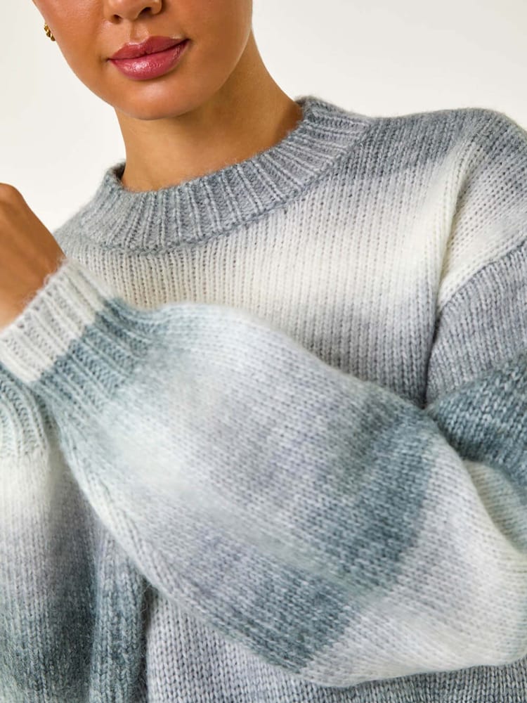 Roman Grey Spacedye Soft Crew Jumper - Image 5 of 5