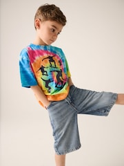 Little Bird by Jools Oliver Multi Colourful Tie-Dye Short Sleeve 100% Cotton T-Shirt - Image 5 of 9