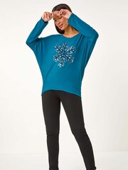 Azul - Roman Snowflake Knitted Top - Imagen 1 de 5