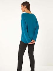 Azul - Roman Snowflake Knitted Top - Imagen 3 de 5
