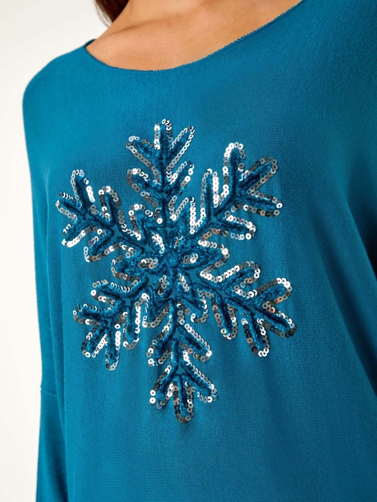 Azul - Roman Snowflake Knitted Top - Imagen 5 de 5