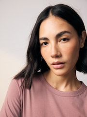Pastel Pink 100% Cotton Long Sleeve T-Shirt - Image 3 of 8