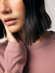 Pastel Pink 100% Cotton Long Sleeve T-Shirt - Image 5 of 8