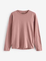 Pastel Pink 100% Cotton Long Sleeve T-Shirt - Image 6 of 8