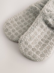Grey/Blue Polarbear Print Christmas Cosy Ankle Socks - Image 3 of 3
