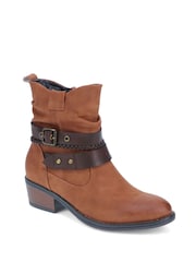 Pavers Brown Ladies Ankle Boots Smart - Image 2 of 5