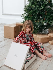 Chelsea Peers Red Christmas Dog & Wreath Print Long Pyjamas Set - Image 2 of 5