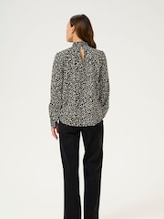 Kaffe KAmalene V-Neck Above The Knee Black Dress - Image 2 of 6