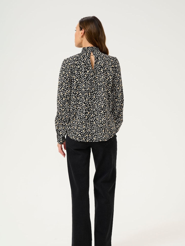 Kaffe KAmalene V-Neck Above The Knee Black Dress - Image 2 of 6