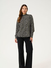 Kaffe KAmalene V-Neck Above The Knee Black Dress - Image 3 of 6