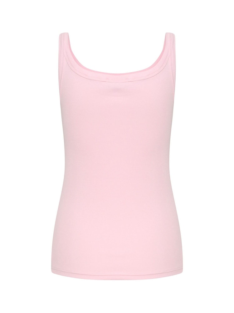 Kaffe Slim Fit Pink Carna Scoop Neck Tank Top - Image 5 of 5