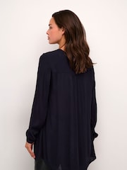 Kaffe V-Neck Long Sleeve Tunic - Image 4 of 6
