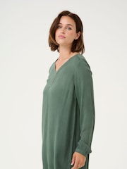 Kaffe V-Neck Long Sleeve Tunic - Image 1 of 5