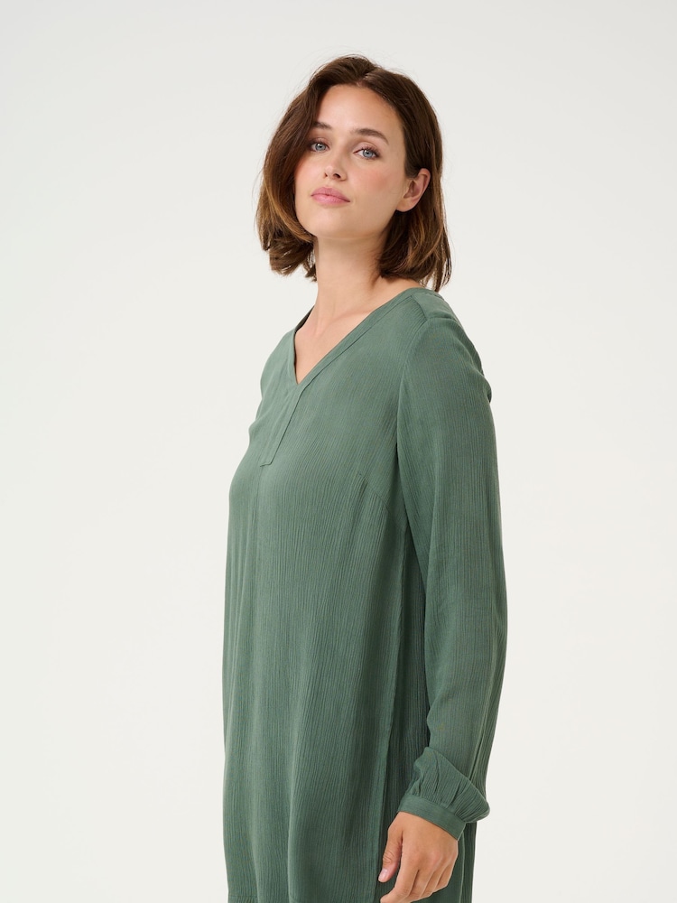 Kaffe V-Neck Long Sleeve Tunic - Image 1 of 5
