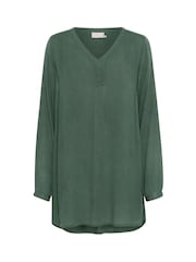 Kaffe V-Neck Long Sleeve Tunic - Image 4 of 5