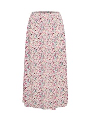 Kaffe Pink Gitta Elastic Waist Printed Maxi Skirt - Image 4 of 5