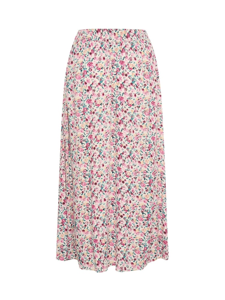 Kaffe Pink Gitta Elastic Waist Printed Maxi Skirt - Image 5 of 5