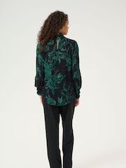 Kaffe KAamber High Smock Neck Print Blouse - Image 3 of 5