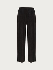 Kaffe KAiben Wide Legs Elastic Waist Black Trousers - Image 4 of 5