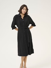 Kaffe Regular Fit KAiben Belted Shirt Dress - Image 1 of 5