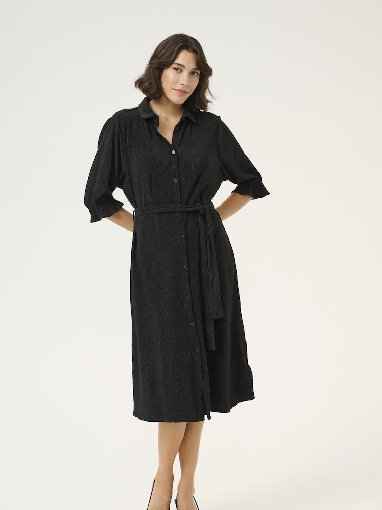 Kaffe Regular Fit KAiben Belted Shirt Dress - Image 1 of 5