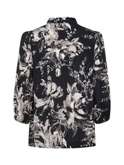 Kaffe KAisa 3/4 Sleeves A-Line Fit Black Blouse - Image 5 of 5