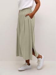Kaffe Green Sally Elastic Waist Maxi Skirt - Image 1 of 5