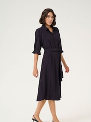 Kaffe Regular Fit KAiben Belted Shirt Dress - Image 1 of 6