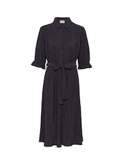 Kaffe Regular Fit KAiben Belted Shirt Dress - Image 5 of 6