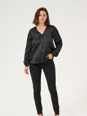 Kaffe KAluna V-Neck Long Sleeve Printed Blouse - Image 2 of 5