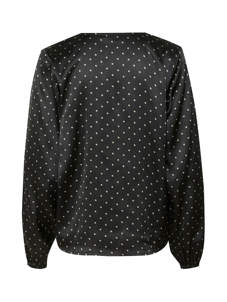 Kaffe KAluna V-Neck Long Sleeve Printed Blouse - Image 5 of 5