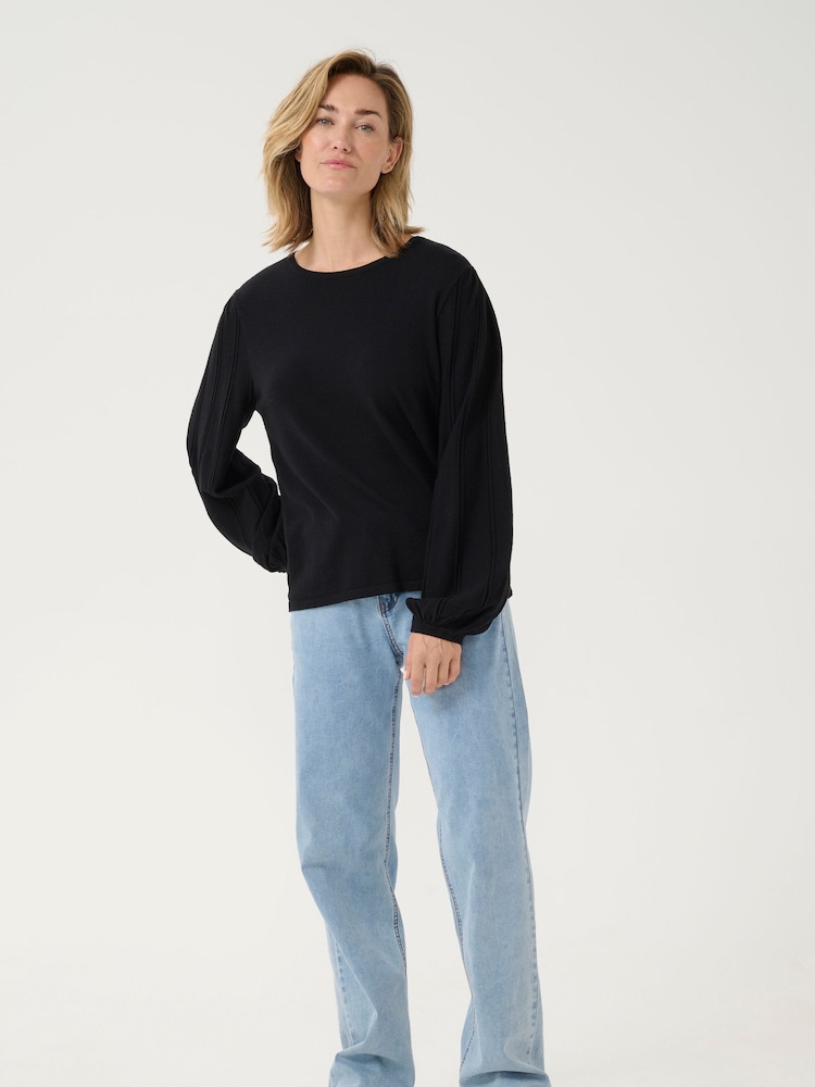 Cream CRDela Premium Knit Black Jumper - Image 2 of 6