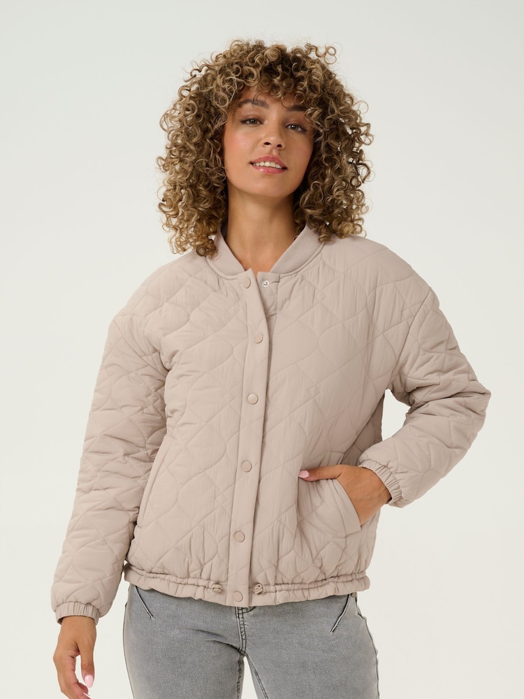Cream Grey CRMyra Casual Quilted Jacket - Image 1 of 6
