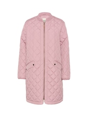 Cream Pink Arwen Zip Padded Quilted Jacket - Image 4 of 5