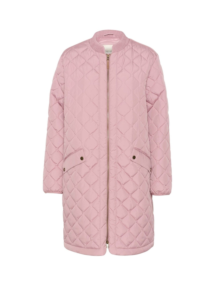 Cream Pink Arwen Zip Padded Quilted Jacket - Image 4 of 5