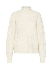 VERO MODA Cream Long Sleeve High Neck Jumper - Image 6 of 6