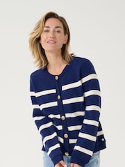Cream CRMuka Round Neck Blue Cardigan - Image 1 of 6