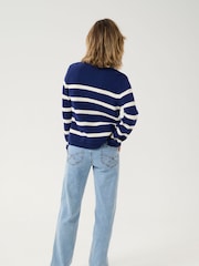 Cream CRMuka Round Neck Blue Cardigan - Image 3 of 6
