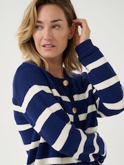 Cream CRMuka Round Neck Blue Cardigan - Image 4 of 6