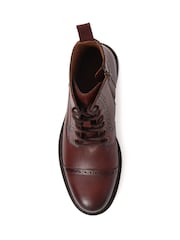 Jones Bootmaker Brown Guiseley Leather Lace-Up Boots - Image 3 of 5