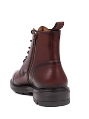 Jones Bootmaker Brown Guiseley Leather Lace-Up Boots - Image 5 of 5