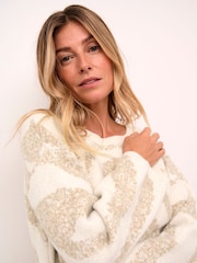 Cream Temikka Long Sleeve Knit Pullover Jumper - Image 4 of 6