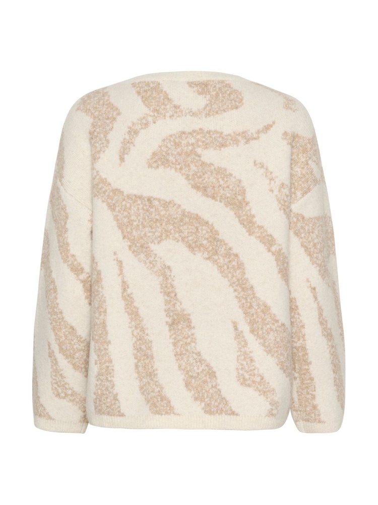 Cream Temikka Long Sleeve Knit Pullover Jumper - Image 6 of 6