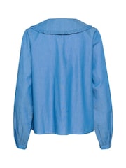 Cream Blue CRKami Casual Collar 100% Cotton Shirt - Image 6 of 6