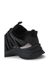 Jones Bootmaker Kelsie Black Faux Fur-Cuffed Ankle Boots - Image 4 of 5