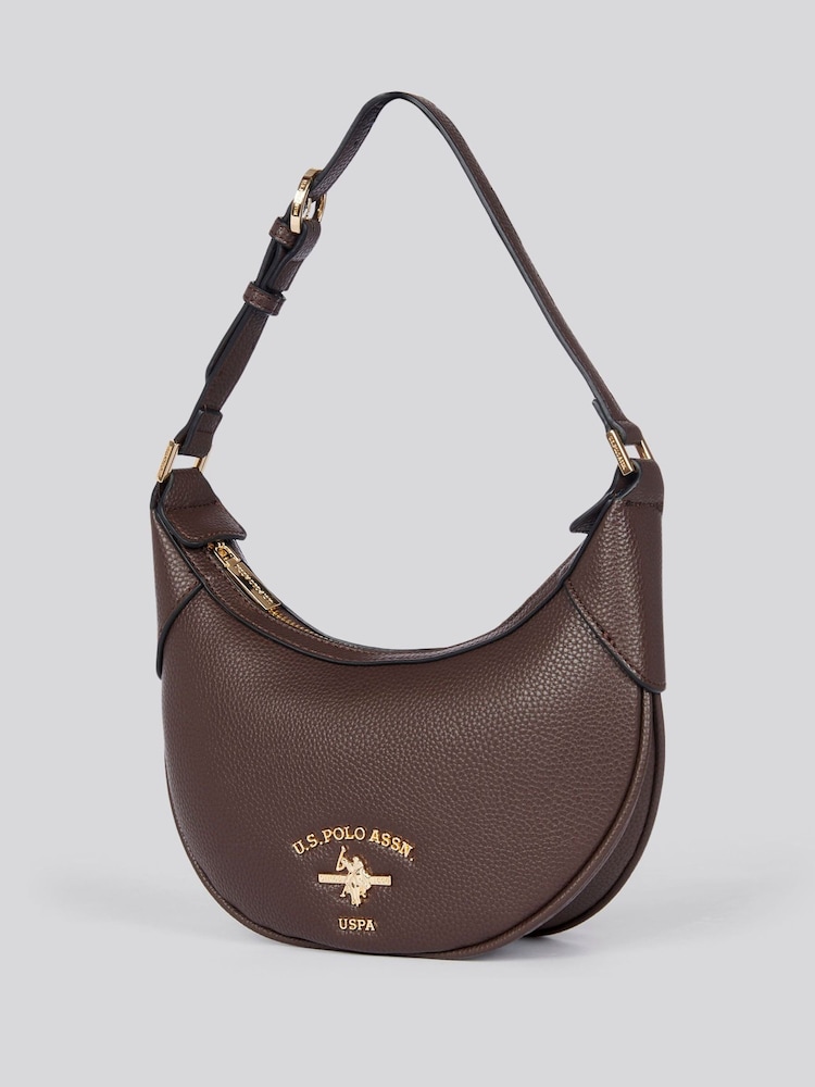 U.S. Polo Assn. Brown Womens Stanford Small Hobo Bag - Image 2 of 6