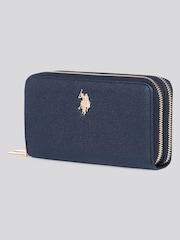 U.S. Polo Assn. Blue Womens Large D-Zip Wallet - Image 2 of 6