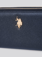 U.S. Polo Assn. Blue Womens Large D-Zip Wallet - Image 5 of 6